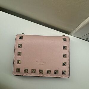 Valentino Pink Studded Women's wallet
